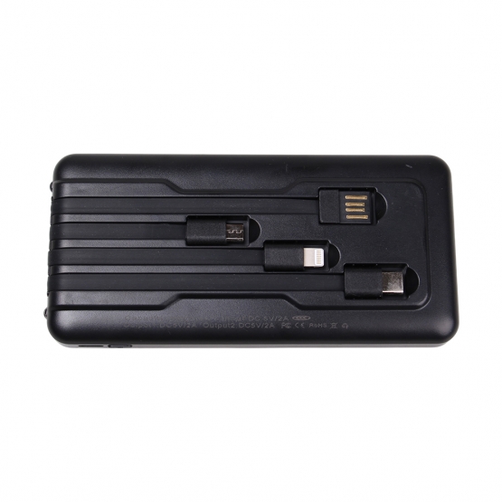 Powerbanka so svietidlom 4v1 20 000 mAh čierna