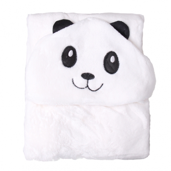 Detská deka Happy Baby biela – panda
