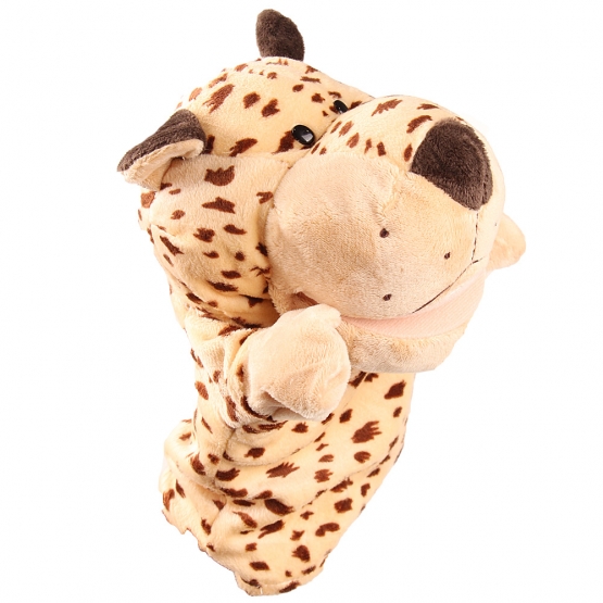 Plyšový maňuška na ruku leopard