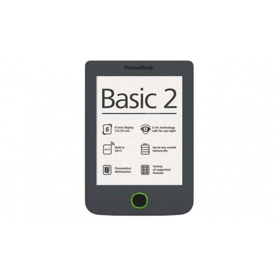 Čítačka kníhPOCKETBOOK 614 Basic 2 (PB614B2G), tmavě šedá