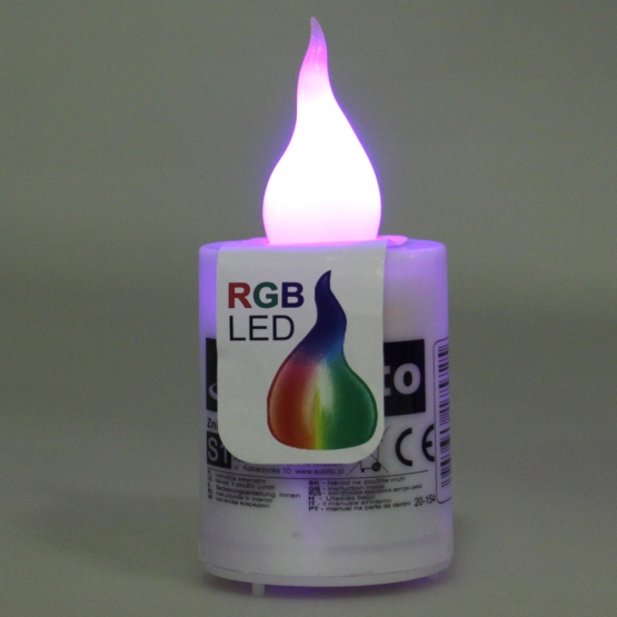 Náhrobná LED sviečka Subito S1 RGB