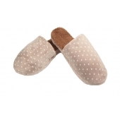 Papuče zateplené hnedé s hviezdičkami vel.44/45