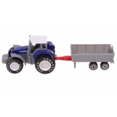 Traktor s návesom modrý