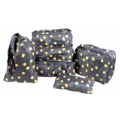 Cestovný organizér do kufra 6ks čierny s citróny